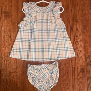 💯Authentic Burberry Plaid dress with matching bloomers